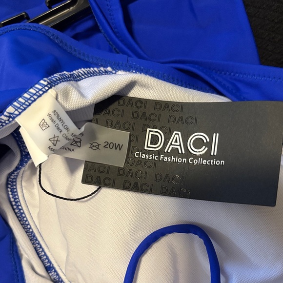 Vibrant Blue Strappy swim top - Picture 3 of 3